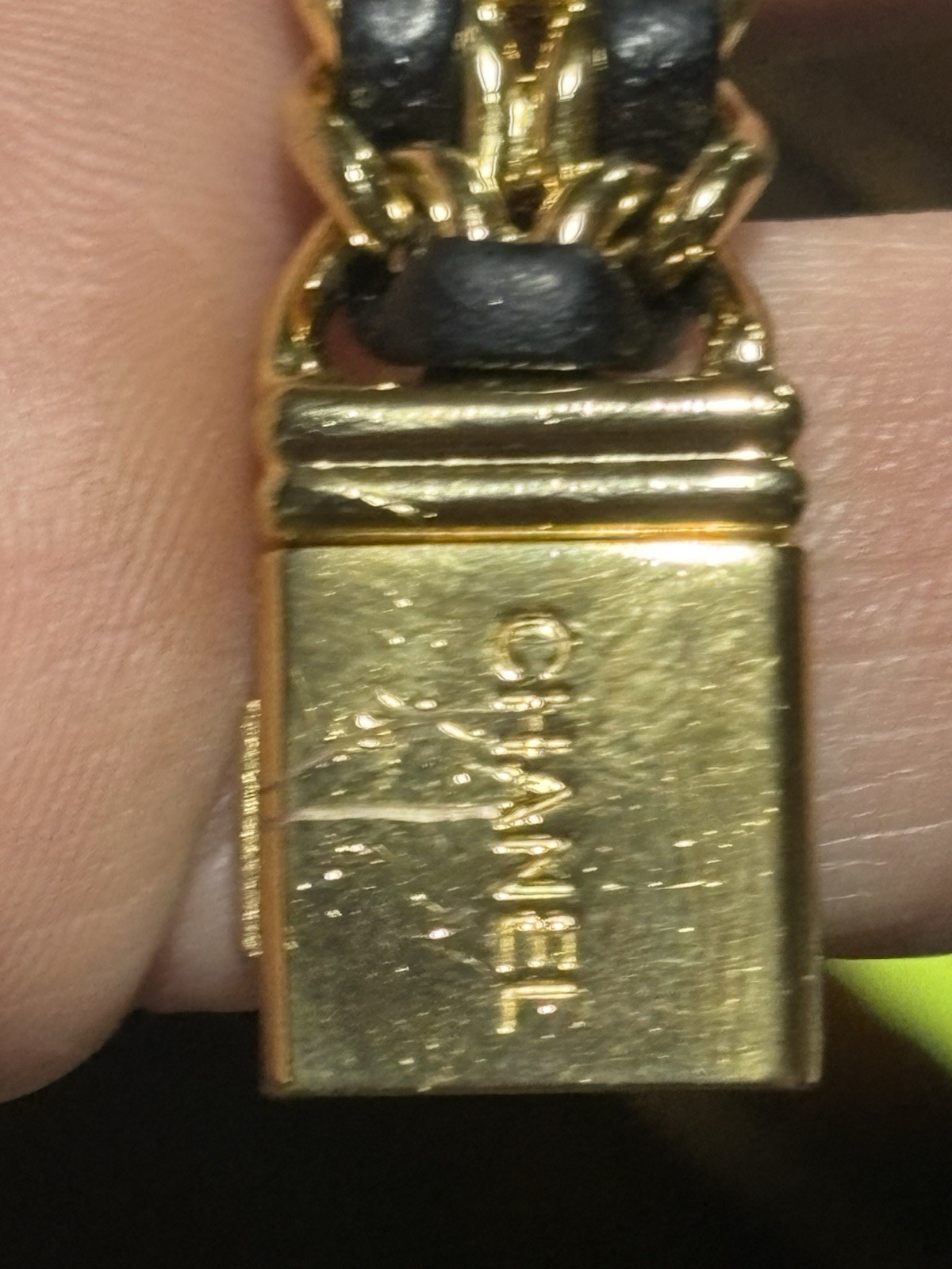 Vintage Chanel Premiere Gold Plated Stainless Steel ACIER Watch Size L H0460