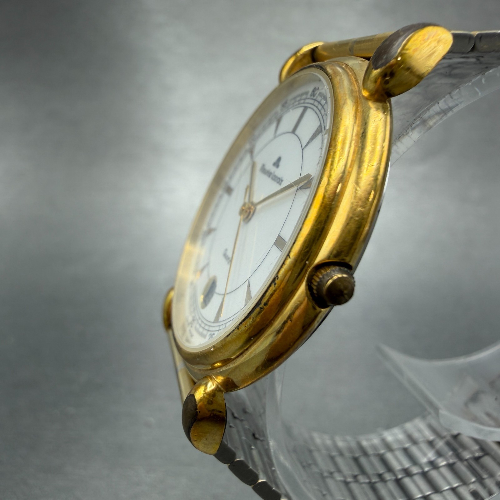 Maurice Lacroix Les Classiques Watch Men 34mm White Dial Gold Tone Date New Batt