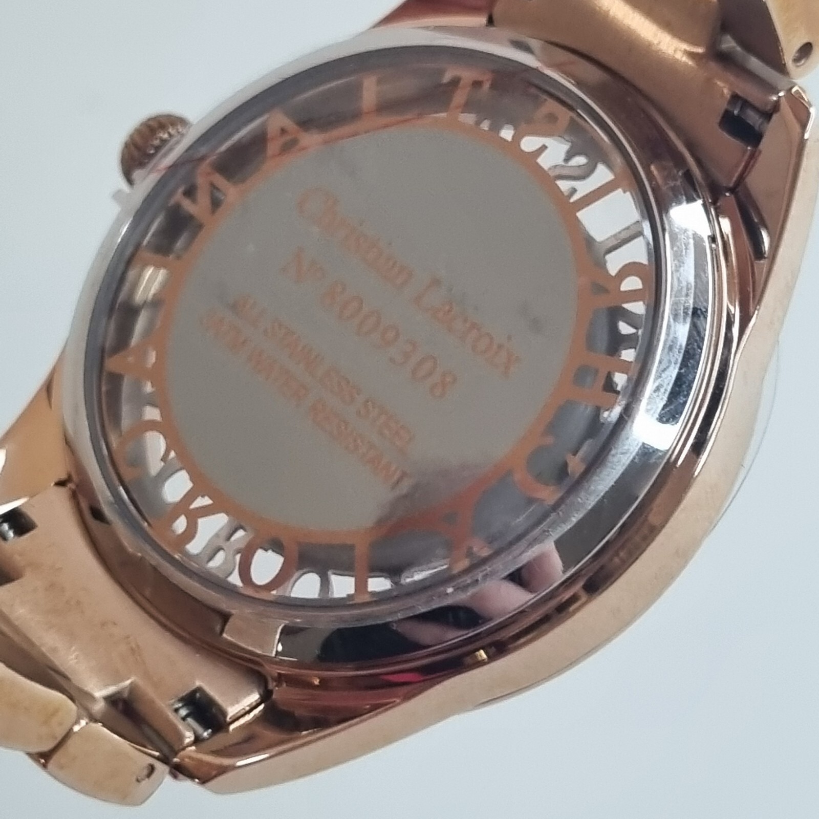 Christian Lacroix Rose Gold Ladies Wrist Watch N°8009308 New Old Stock Tarnished