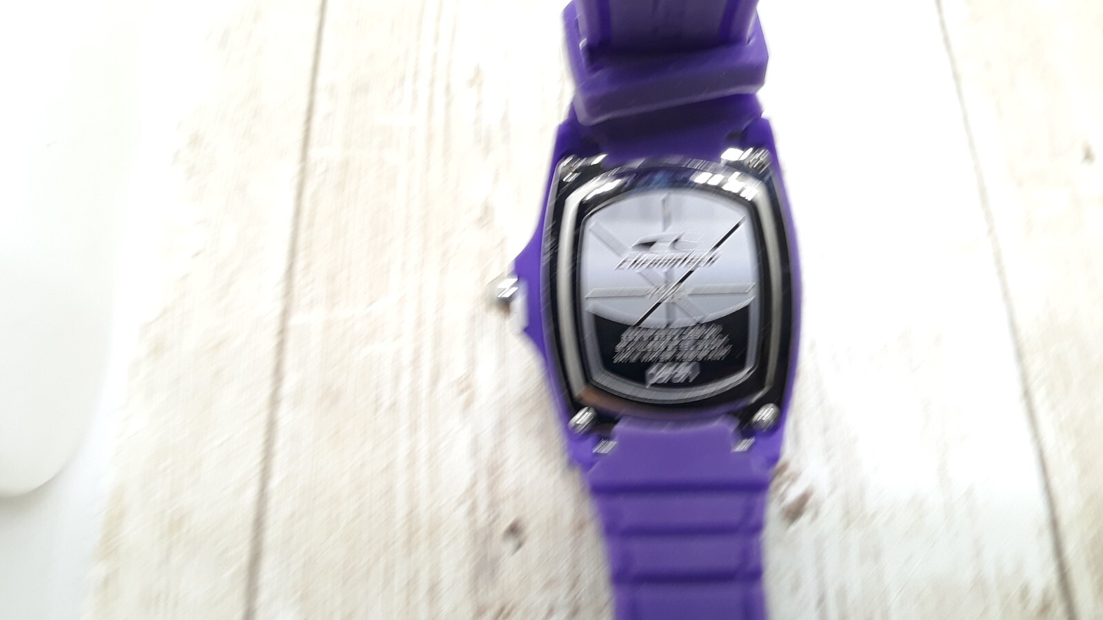 Chronotech Purple Parah Rectangle Unisex Watch Men Women Polycarbonate Rubber