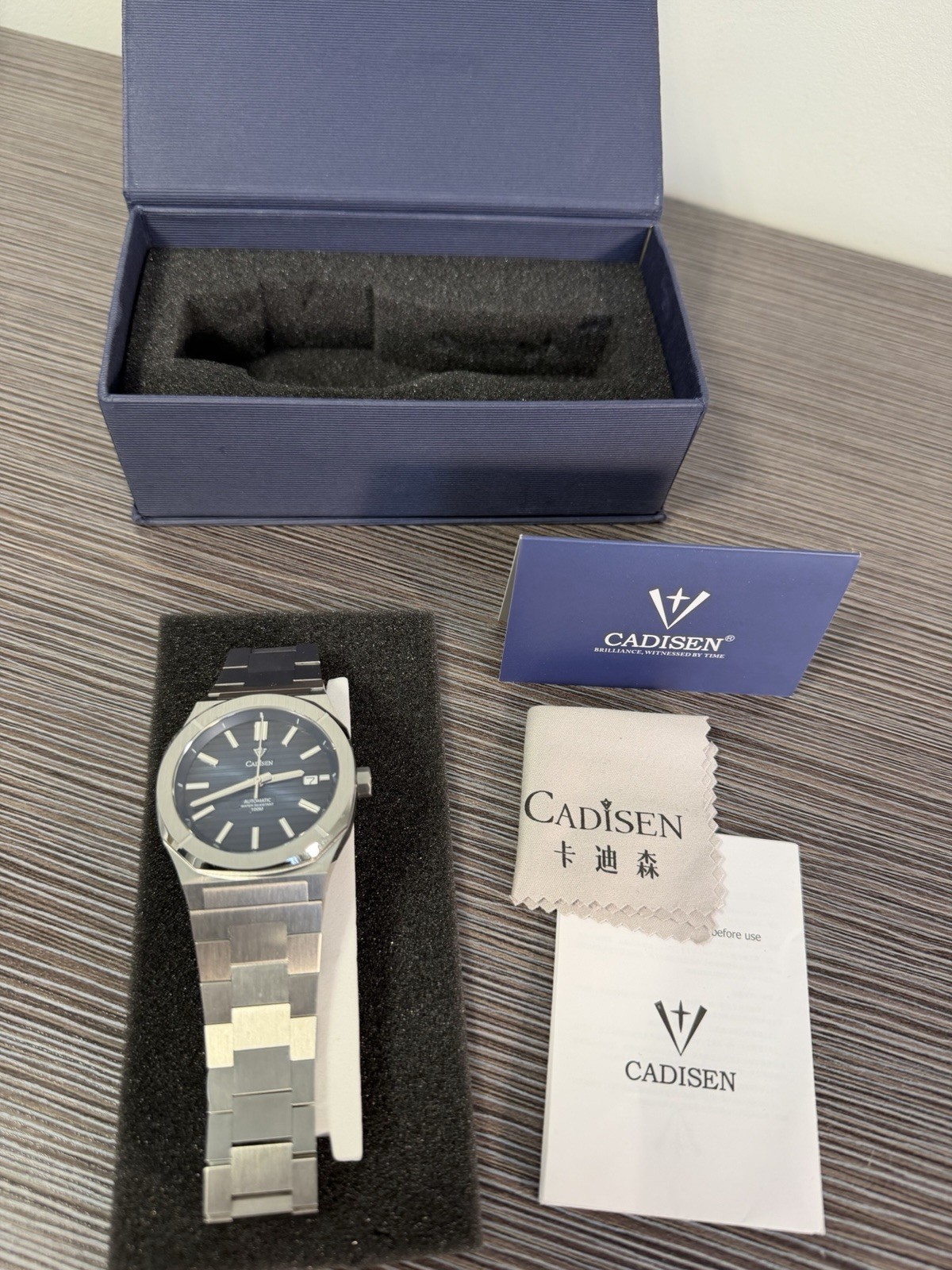 Brand NEW CADISEN Men’s Watch MIYOTA Automatic Blue Mechanical 10Bar Waterproof
