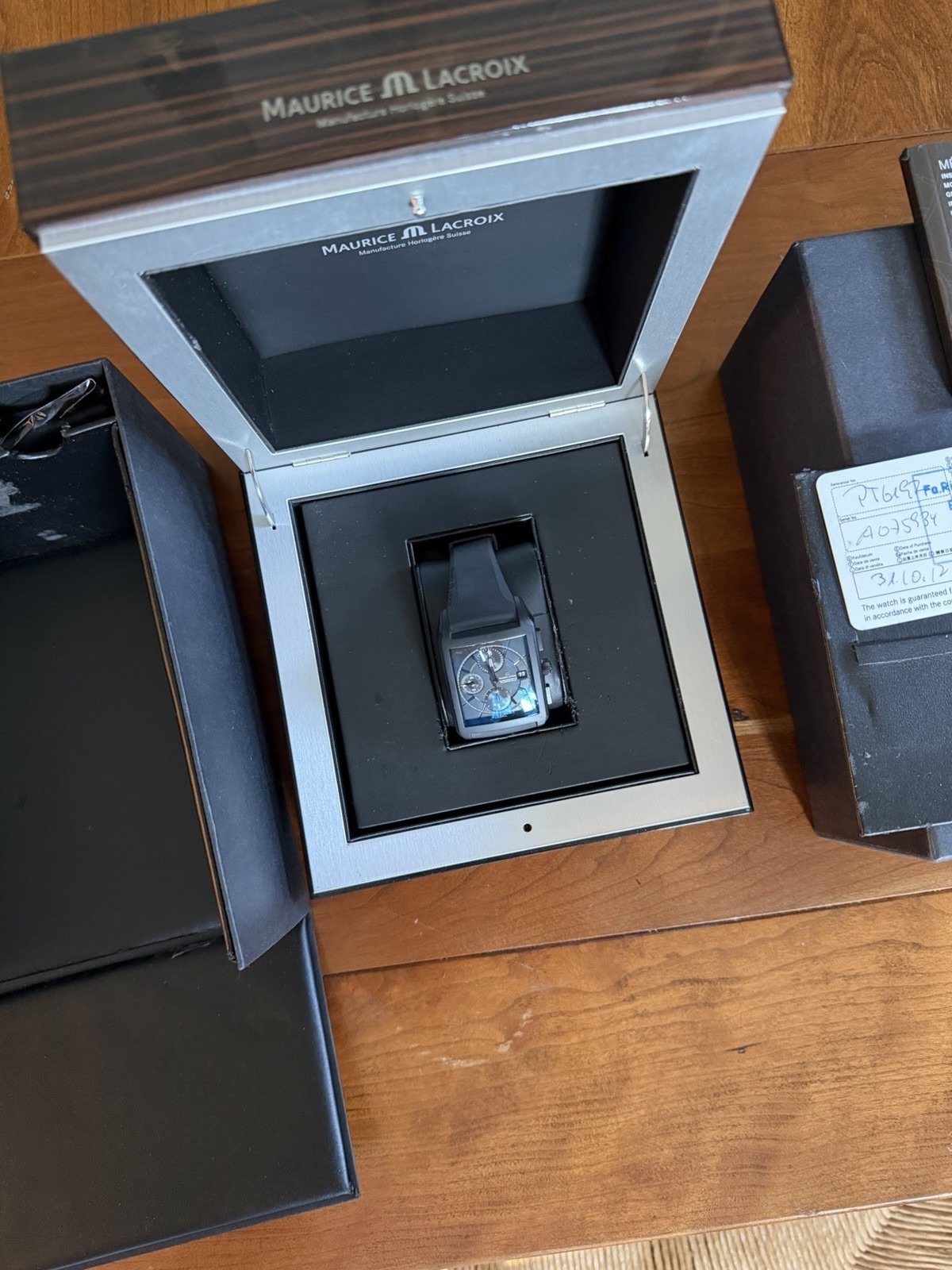 Maurice Lacroix Pontos Rectangulaire Automatic Chronograph Watch—New Old Stock