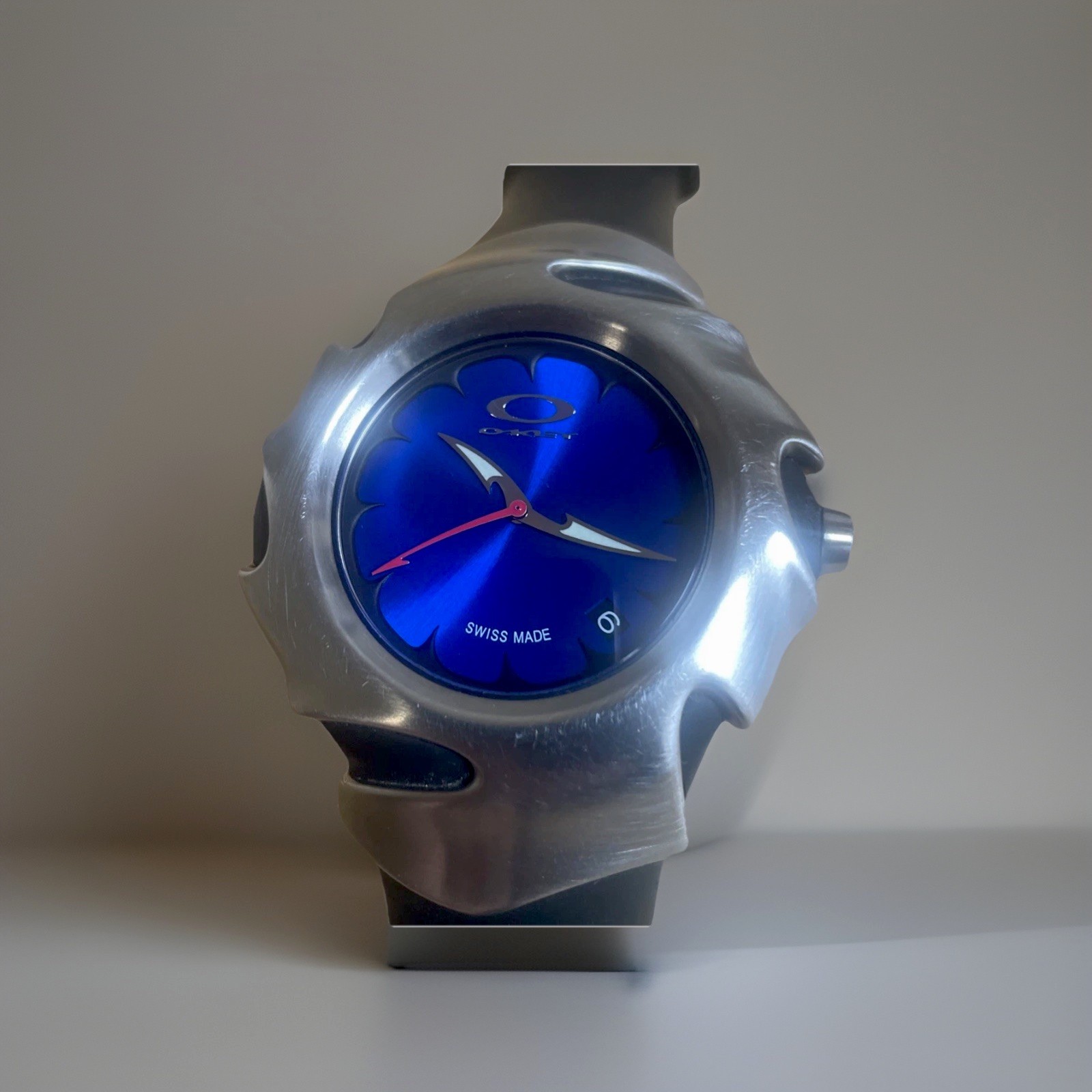 Oakley Blade 2 Swiss Watch Blue Dial, Stainless Steel, 10 Bar, Vintage Y2K Drip