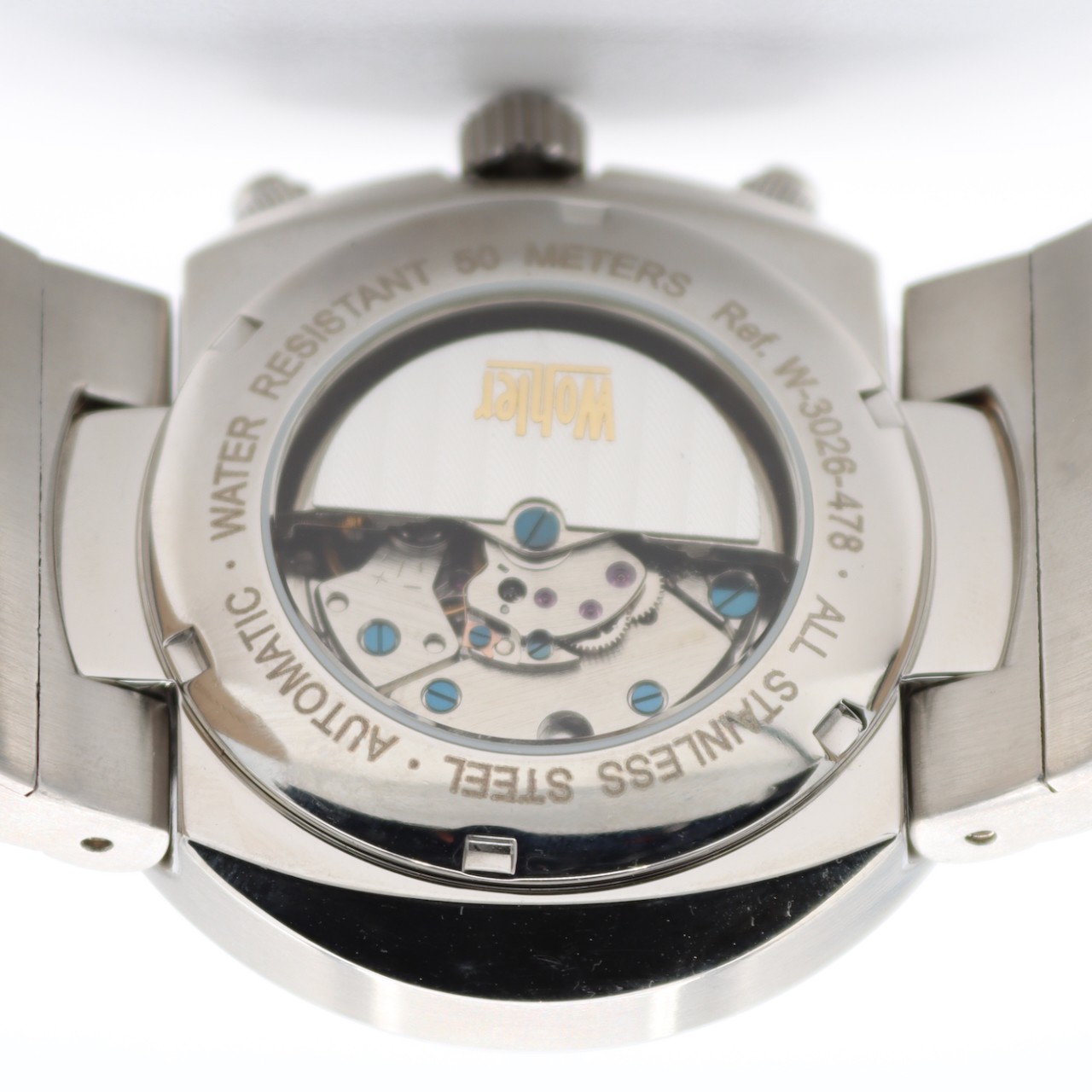 NOS 42mm Wohler W-3026-478 Chronograph Men’s Automatic Germany Stainless Steel