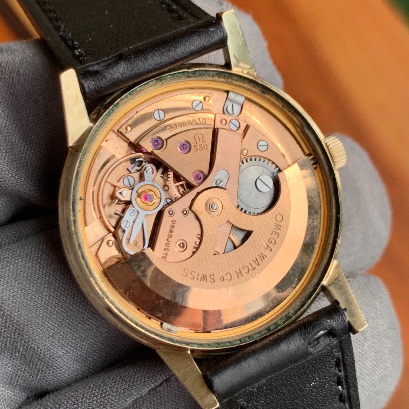 1966 Omega Original Black Dial Ref. LU6304 Automatic Cal. 550 Gold Filled Watch