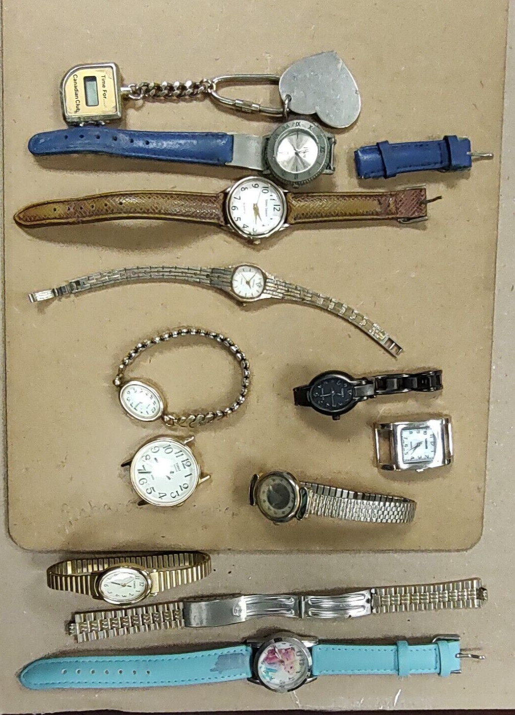 Lot of 11 Vintage Wrist Watches Parts or Repair NONE TESTED! All sold as is
