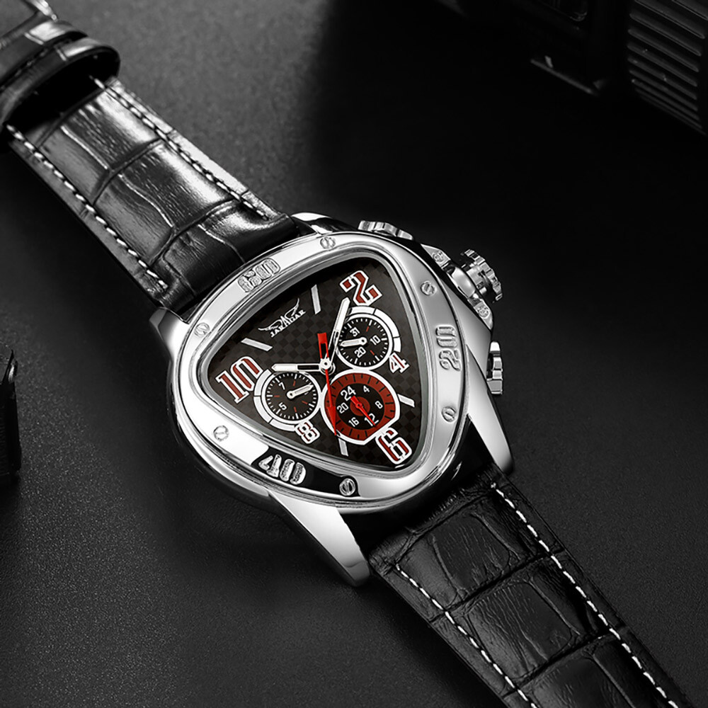 JARAGAR Geometric Triangle Men’s Sports Watch Automatic Mechanical Wrist Watches