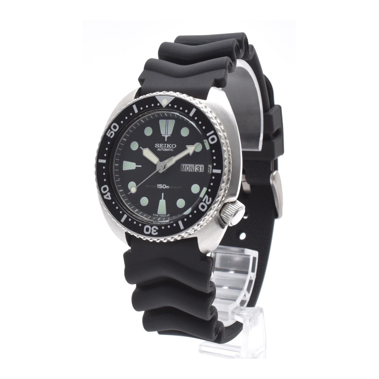 SEIKO Turtle 6309-7040 Automatic Vintage Diver Watch 150m Day Date Black 44mm
