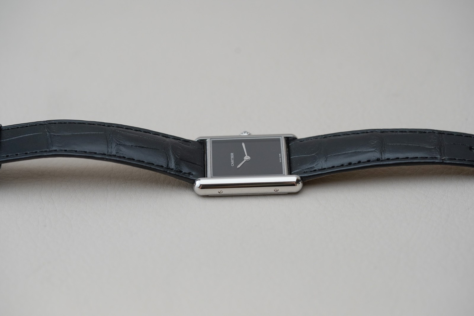 Cartier Tank Must de Cartier WSTA0108 Men’s Steel Black Dial Quartz
