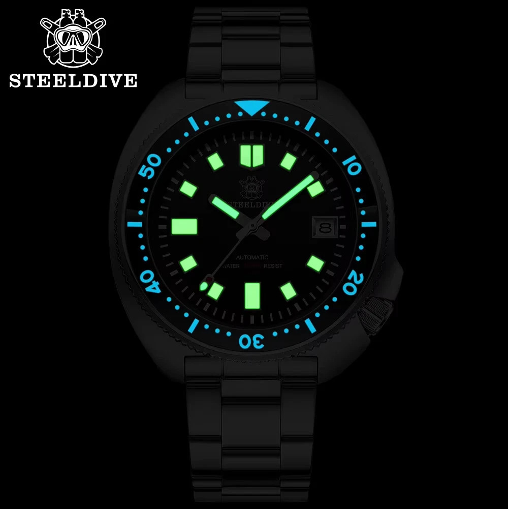 Steeldive SD1970 6105 Turtle Captain Willard V2 NH35 Seiko Sapphire Diving Watch