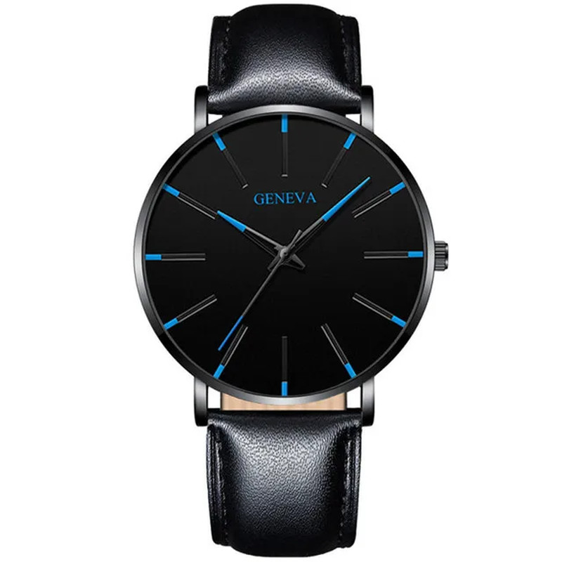 Minimalist Men’s Ultra Thin Quartz Watch with Mesh Strap – Business Style