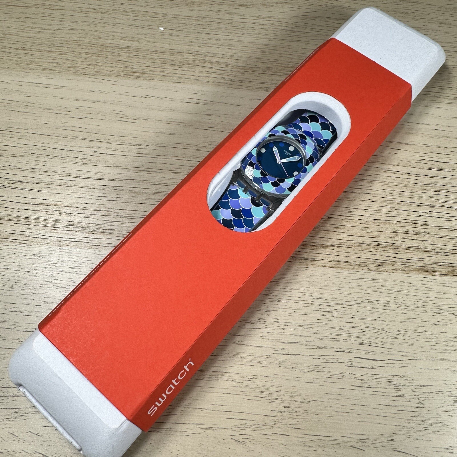 NEW✅ Swatch Watch Scuba PEDRINHA AZUL SUUK110 Skeleton Blue And Purple Watch