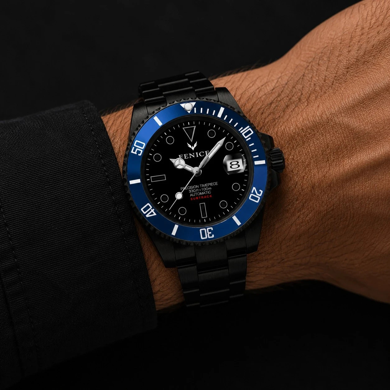 Phoenix Subtrack Atlantic Noir 10ATM Automatic Watch with Miyota Movement