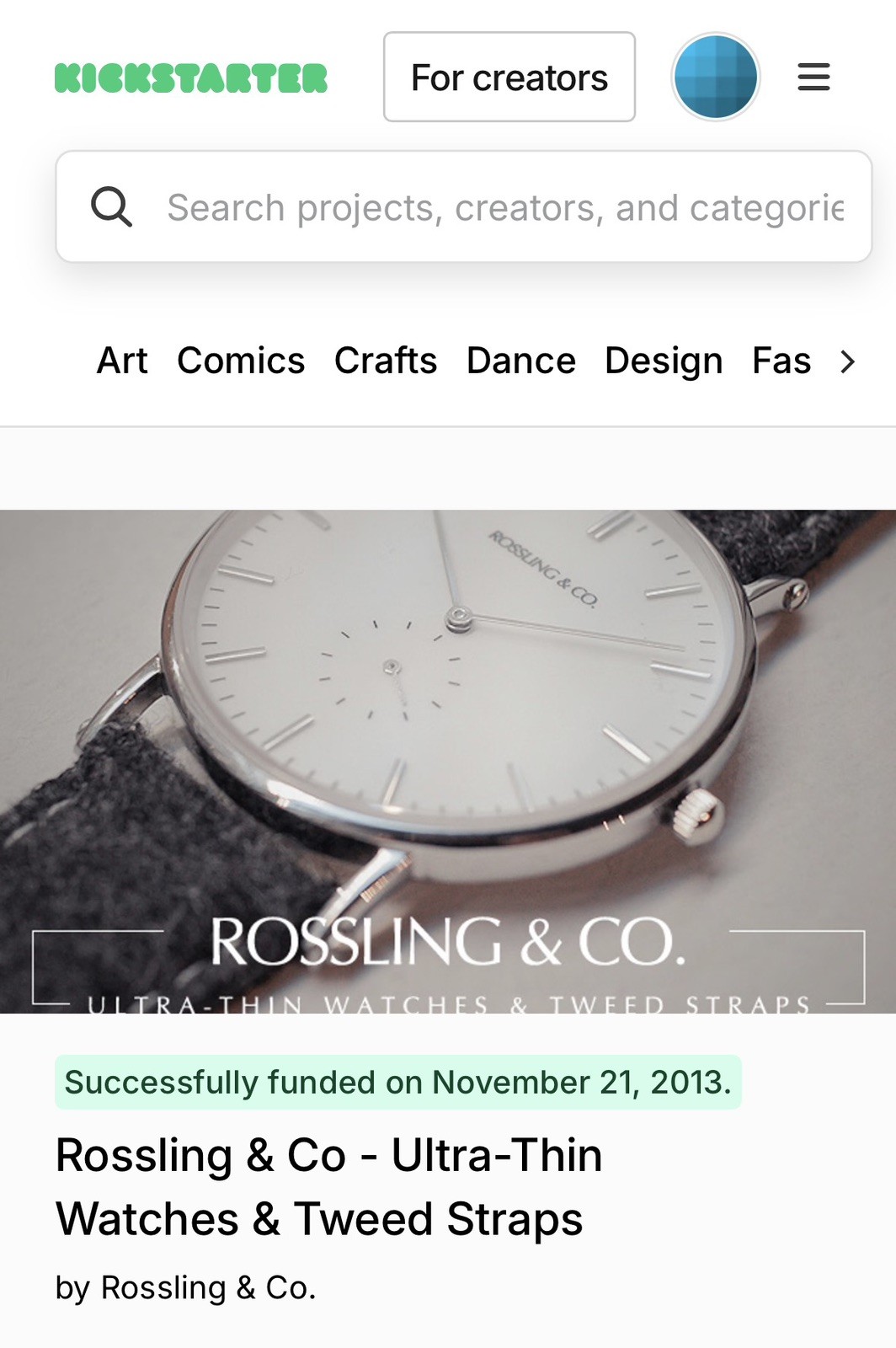 Rossling & Co Founders Edition Dress Watch