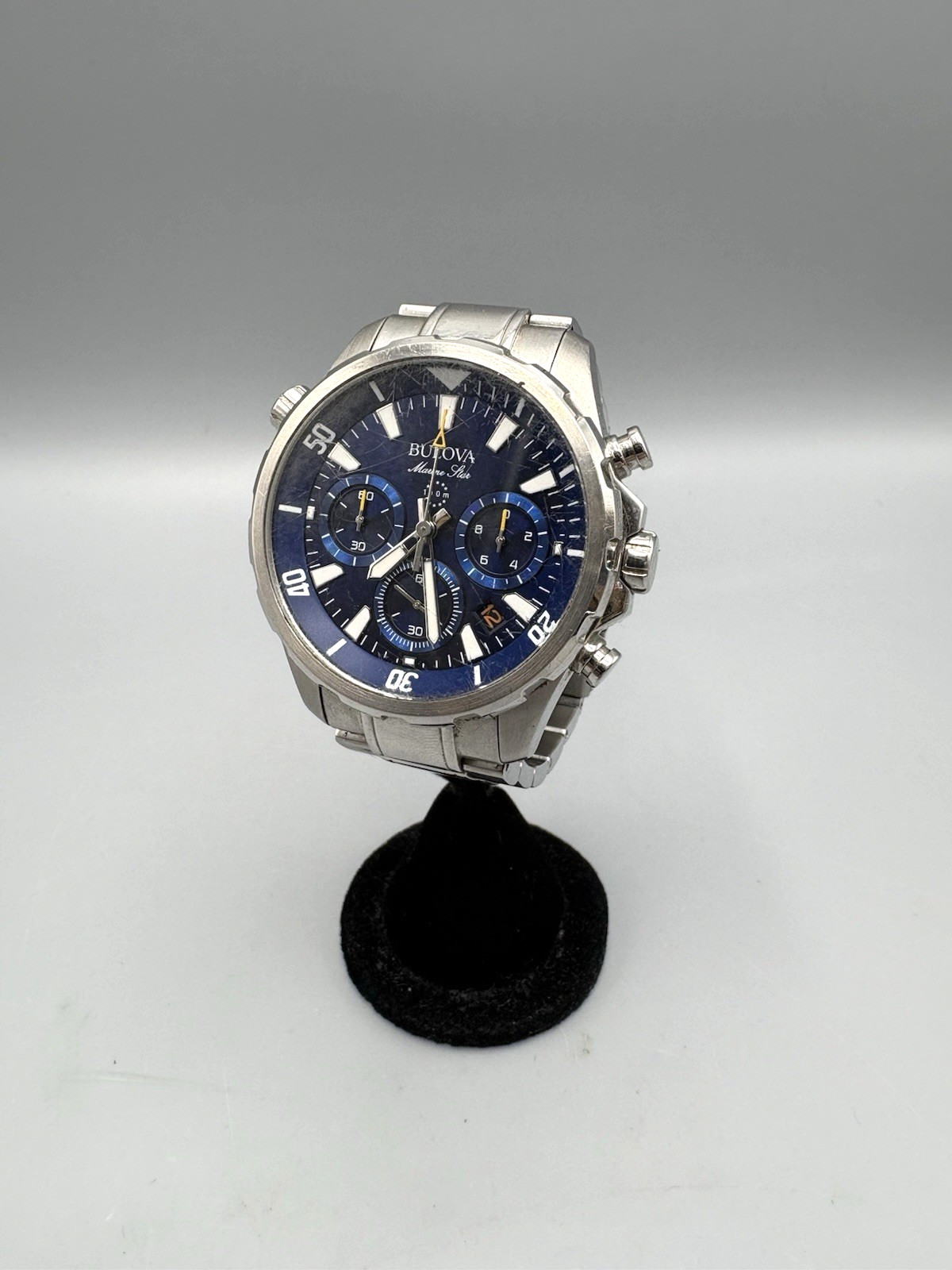 Bulova Marine Star C8601294 Men’s Watch 45mm Quartz *Pre Owned* FREE SHIPPING