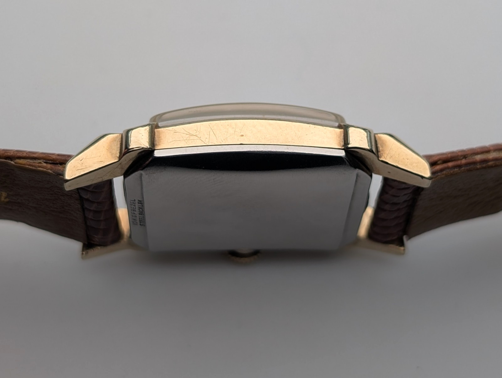 Vintage Wittnauer Revue 73 10K Gold Plated Art Deco Watch, 1950s, Running Well