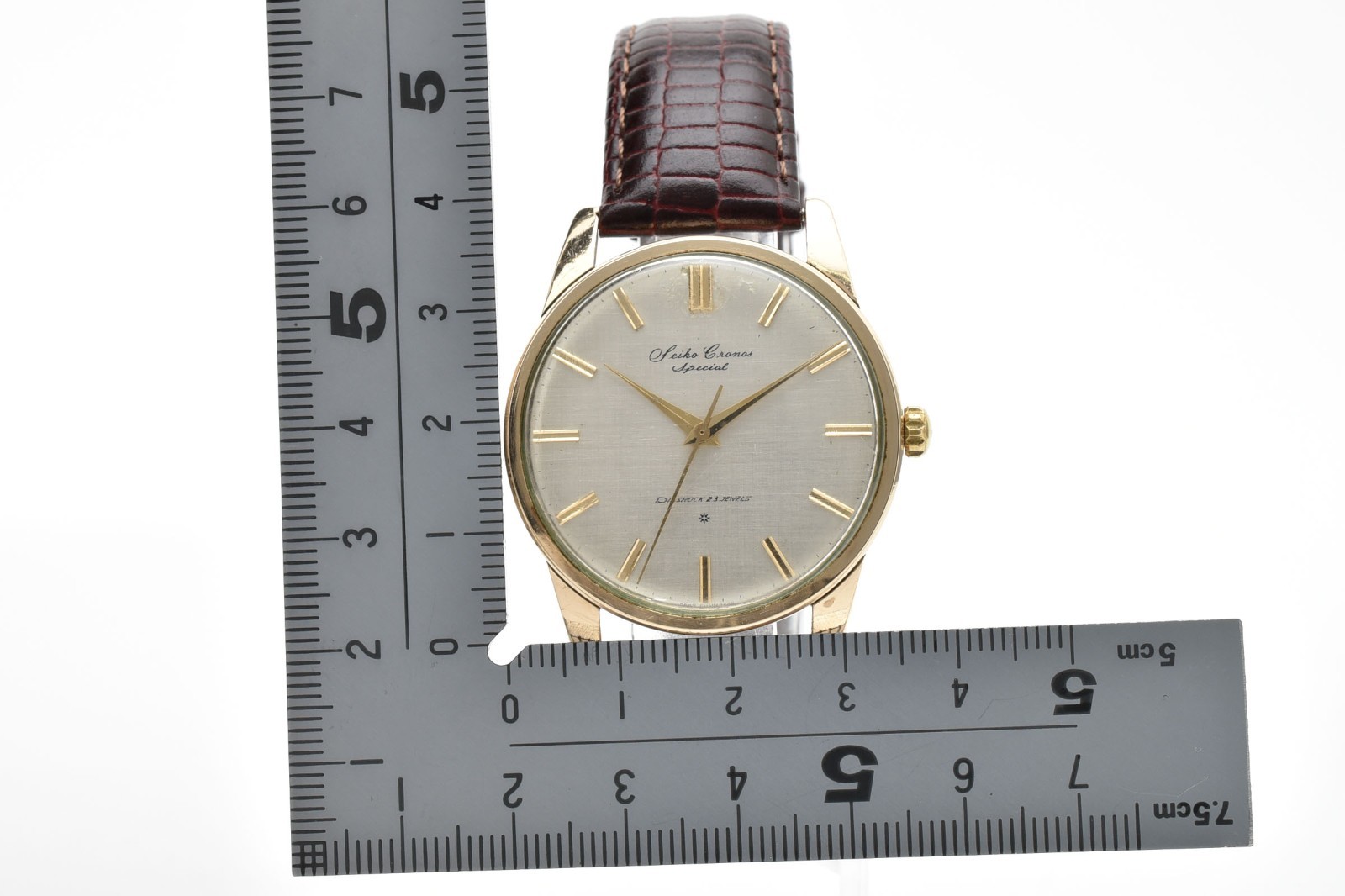 [Exc+5 New Belt] SEIKO Cronos Special 15033 Gold 36mm Men’s Manual Vintage Watch