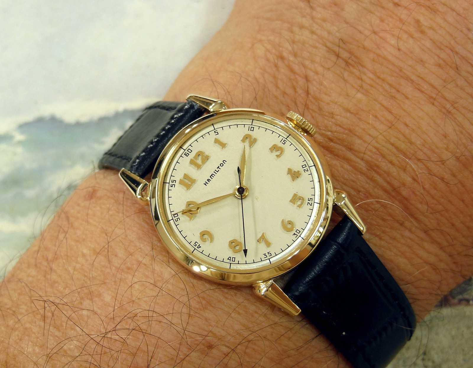 1951 Vintage HAMILTON SECOMETER B, Stunning SILVER Dial, Serviced, warranty