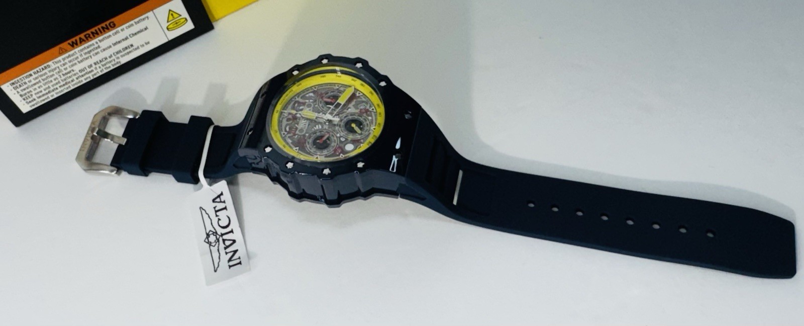 Invicta Racing Vaulthan Men’s Watch 44mm Navy Blue Yellow Red 69661