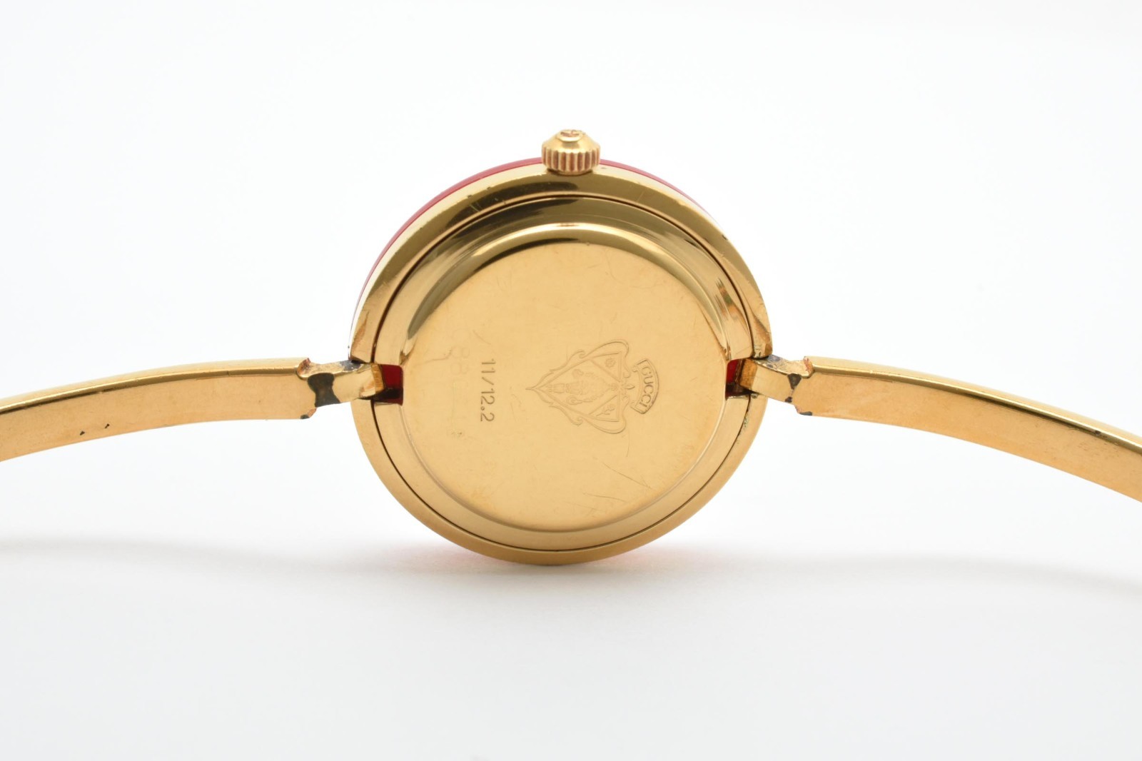 [Exc+5 ] w/ BOX Gucci Change Bezel Watch 11/12.2 White 12 Colors Gold JAPAN