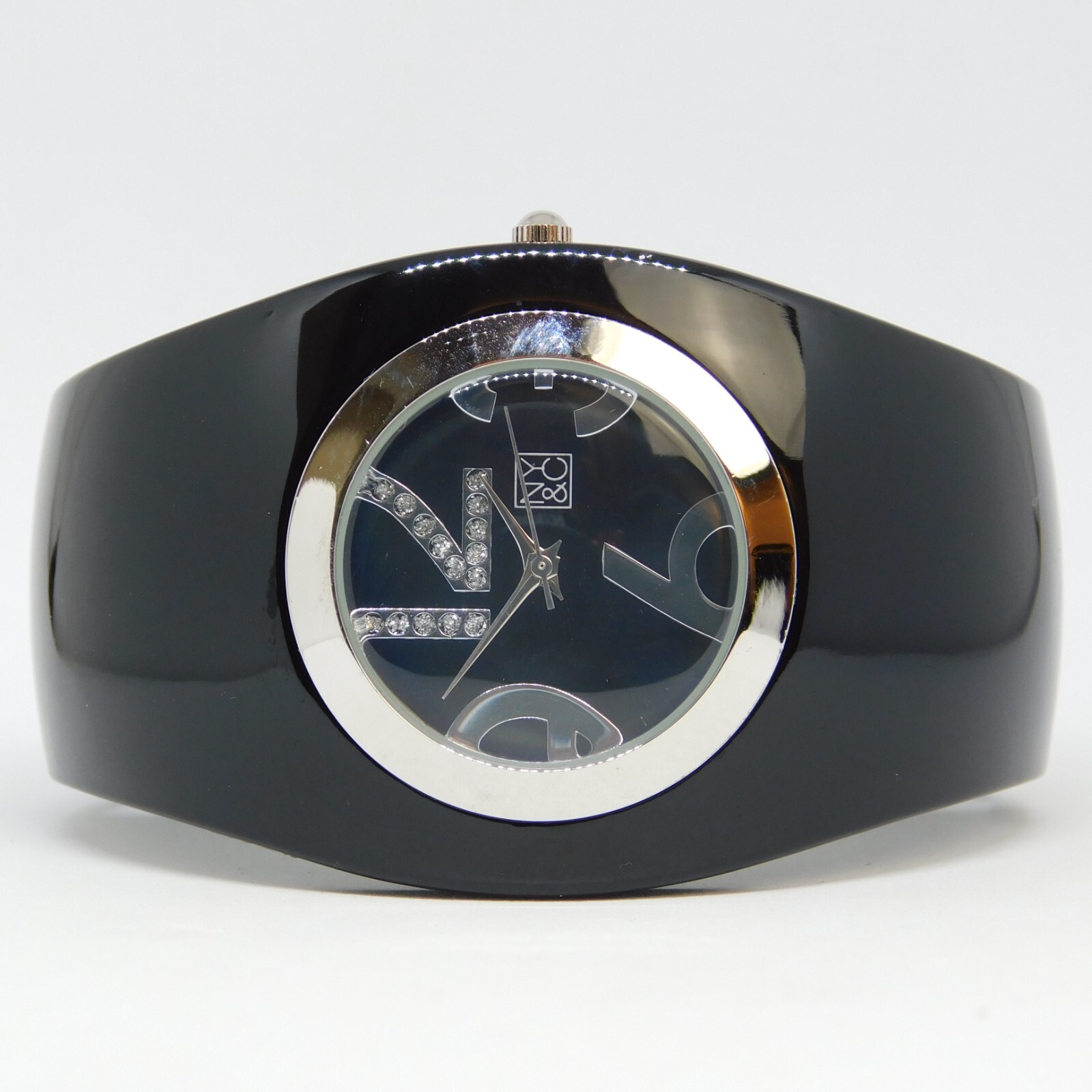 NY&C NY2645 Black Tone Quartz Analog Women’s Watch Sz. 6 1/2″ New Battery