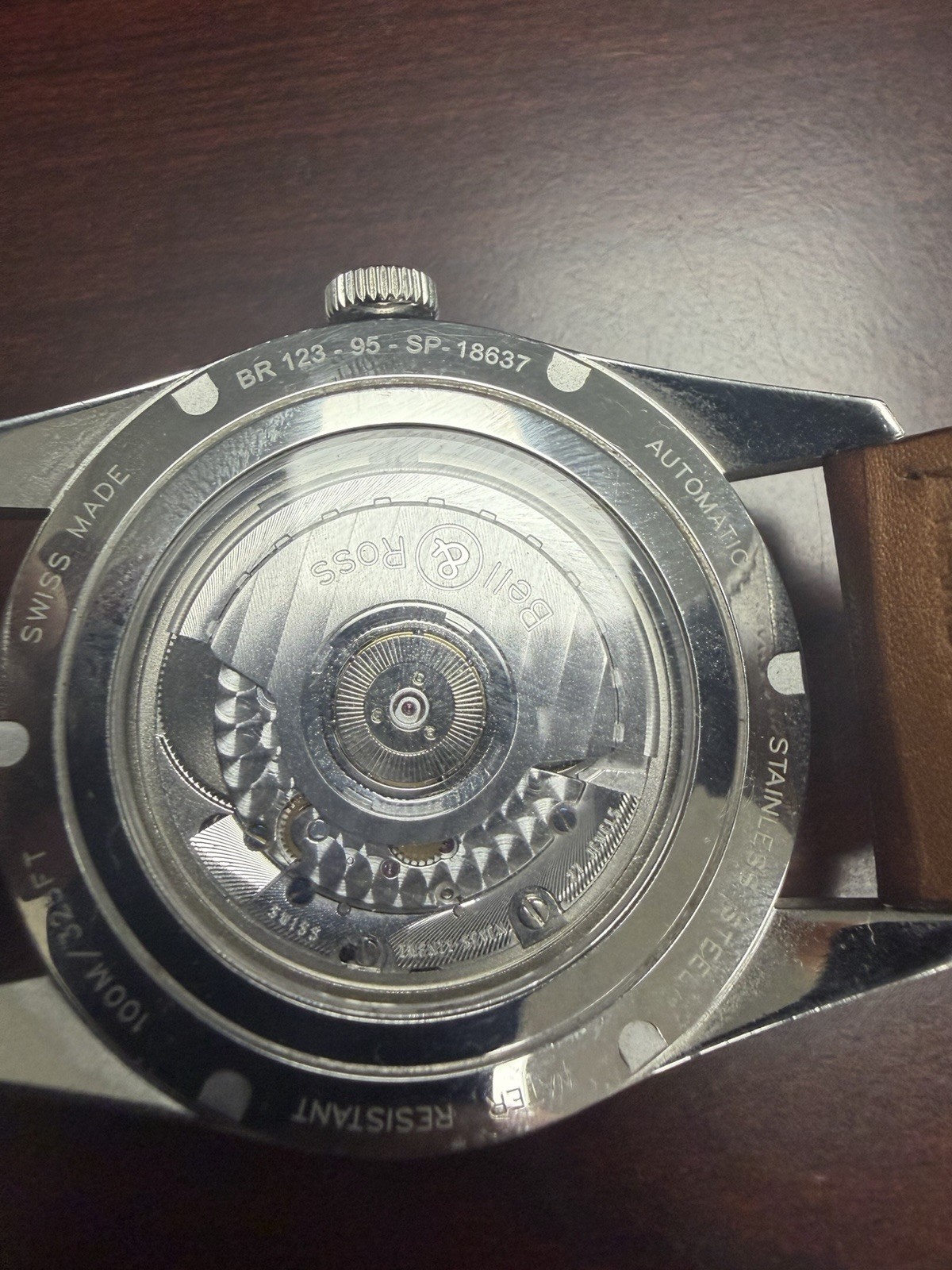 Bell & Ross BR 123 Men’s Automatic 41mm Black Dial Brown Leather 100m Date