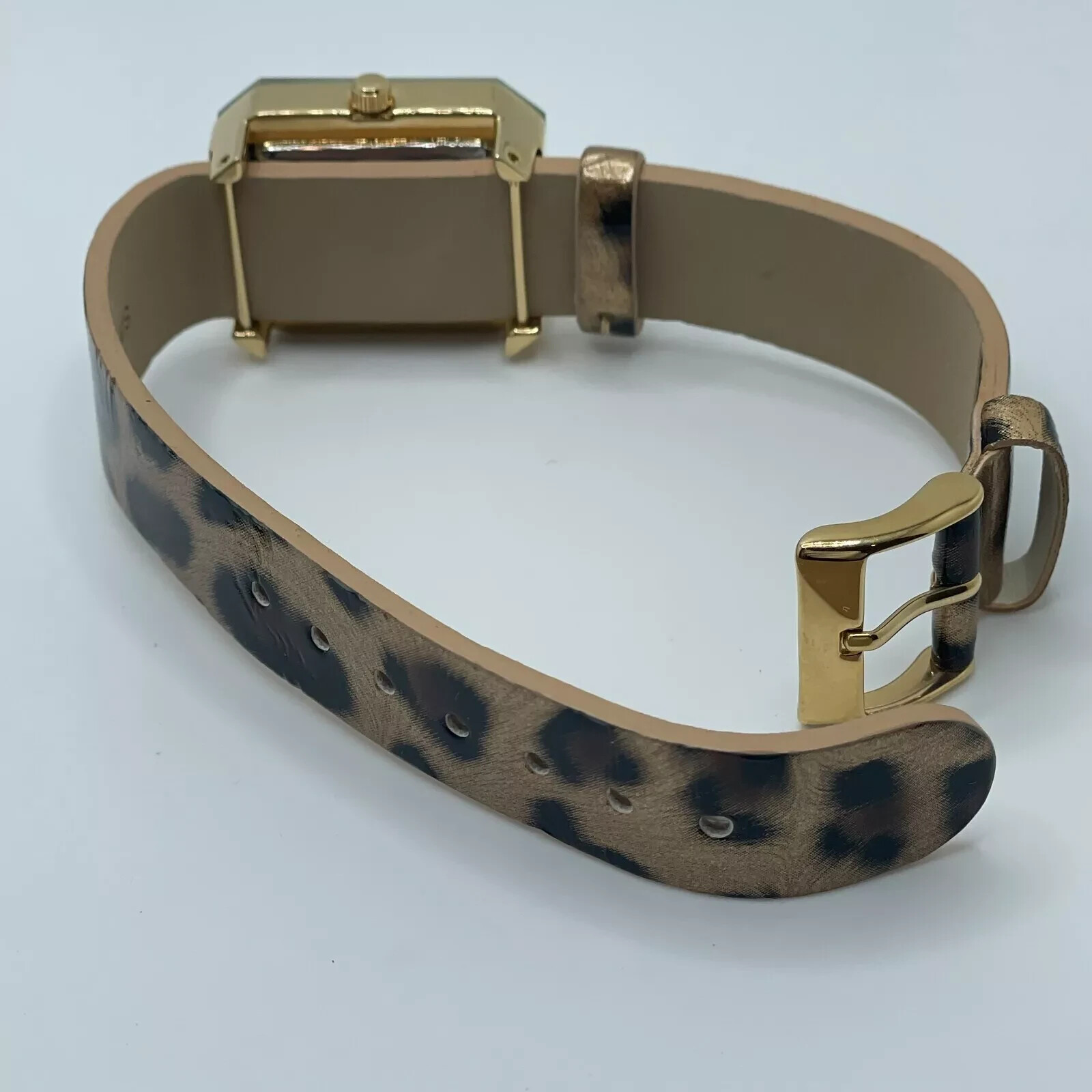 Kathy Van Zeeland Watch Womens 24mm Case One Piece Leopard Look Strap Quartz