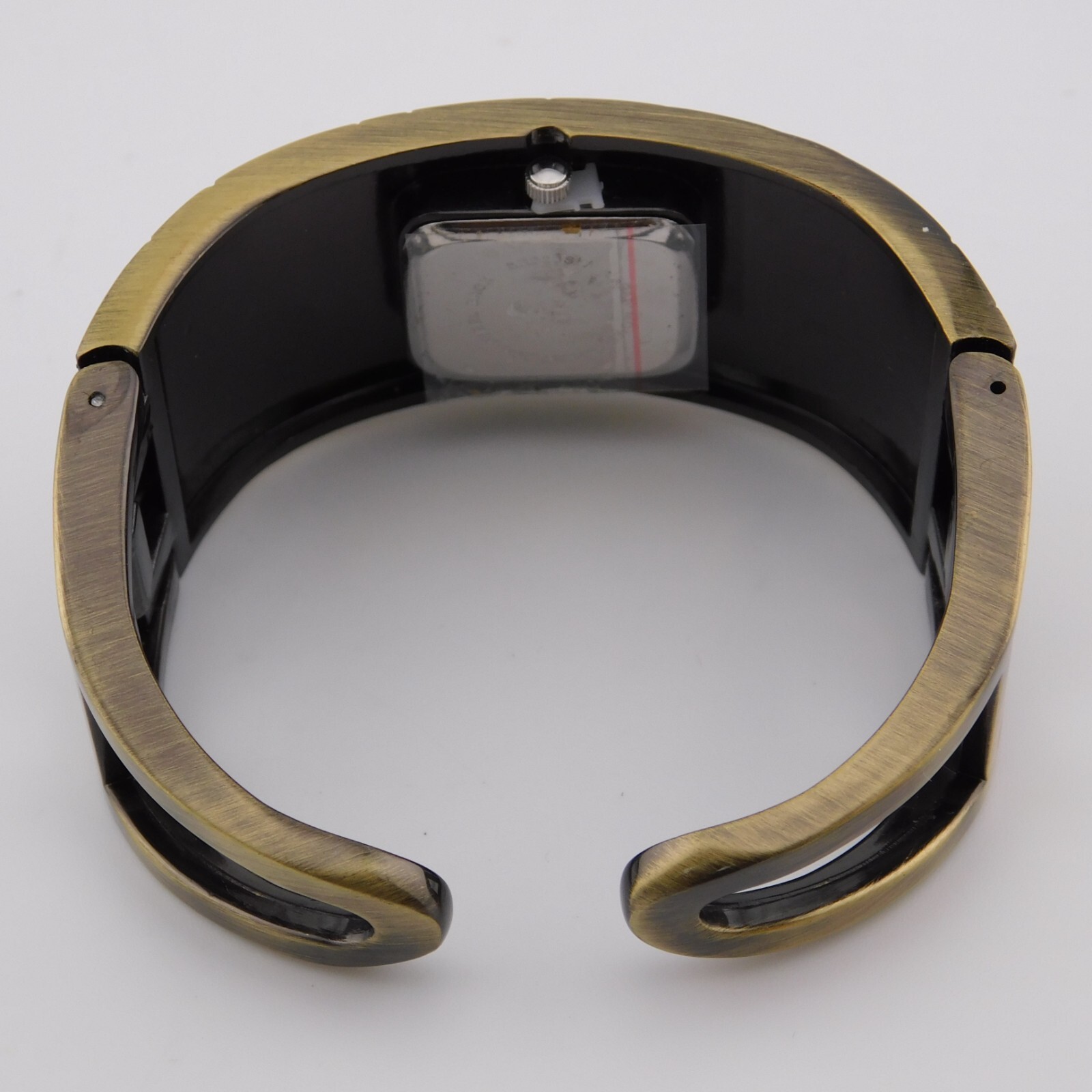 Bronze Tone Cuff Bracelet Quartz Analog Women’s Watch Sz. 6 3/4″ New Battery