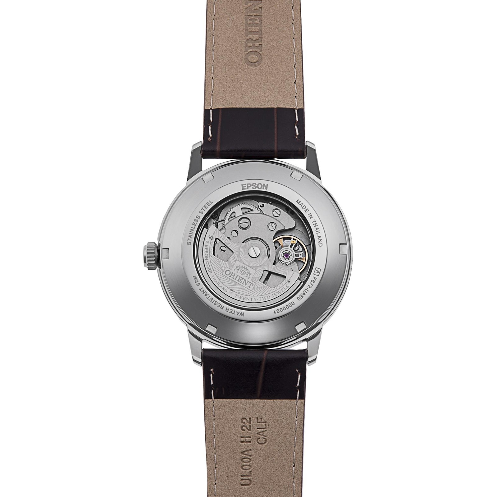 Orient Bambino Classic Automatic Green Dial Leather Strap Mens RA-AC0F13E30B