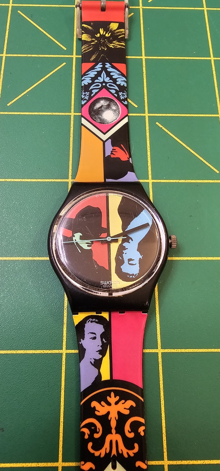 SWATCH WATCH AG 1988 “COLOURED LOVE” GB 122 NEW BATTERY WORKING SWISS ETA RARE