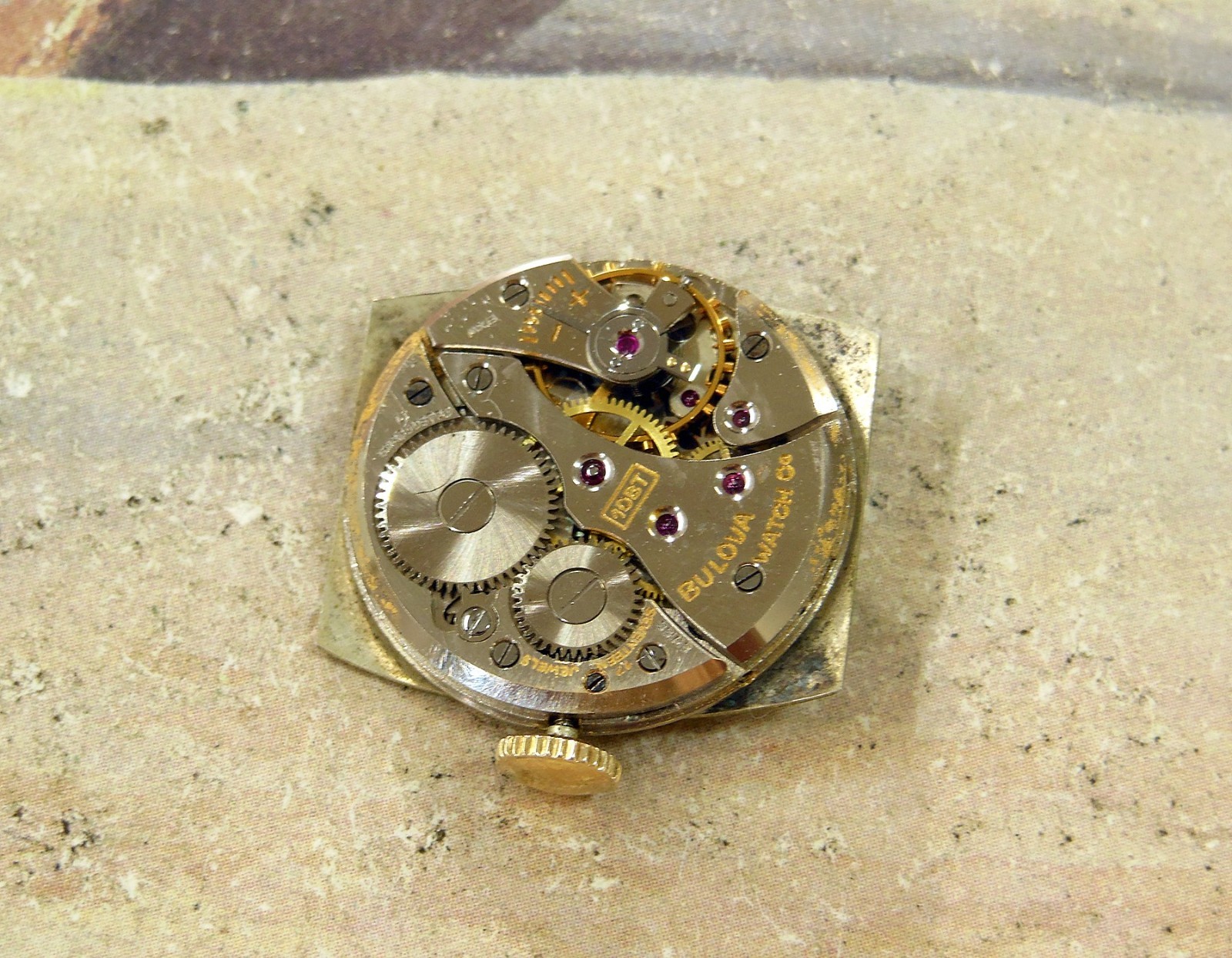 1951 Vintage BULOVA Fancy Case, Stunning GREEN Dial, Serviced & Warranty