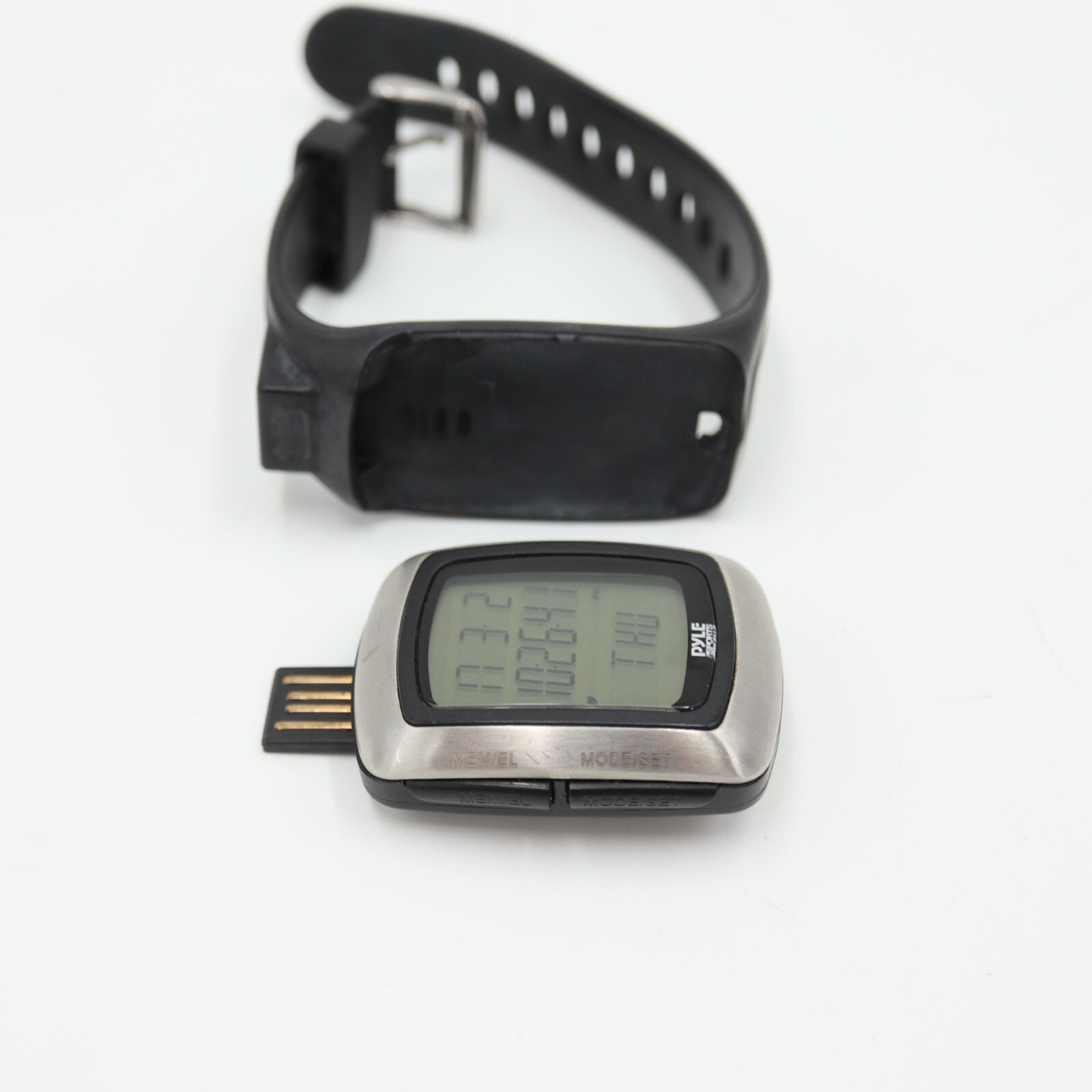 Pyle Sports Digital Watch 35mm Heart Rate Steps Alarm Chrono w New Battery