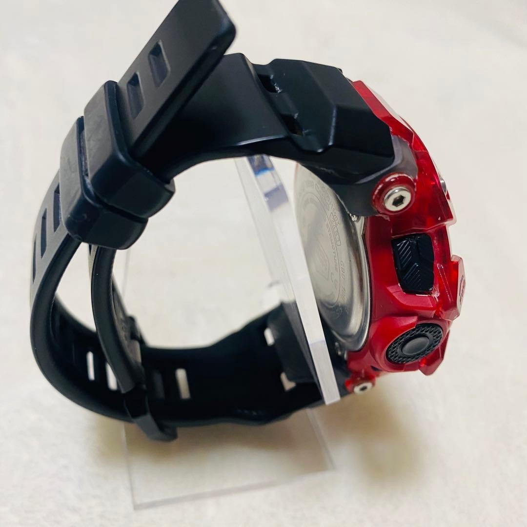 CASIO G-SHOCK G-SQUAD GBD-100SM-4A1JF Digital Watch Clear Red Black Used Japan