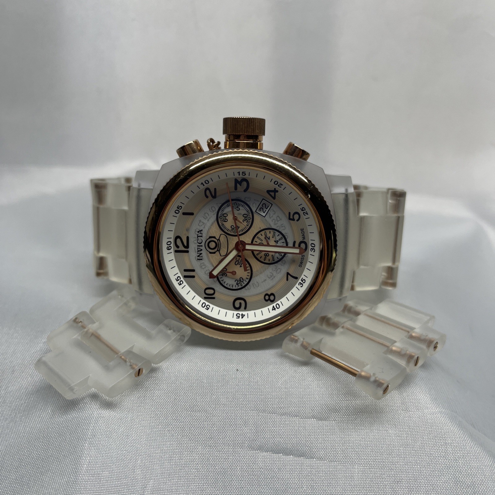 Invicta 3896 Sapphire Russian Diver Anatomic 46mm Chronograph Swiss 13J Watch