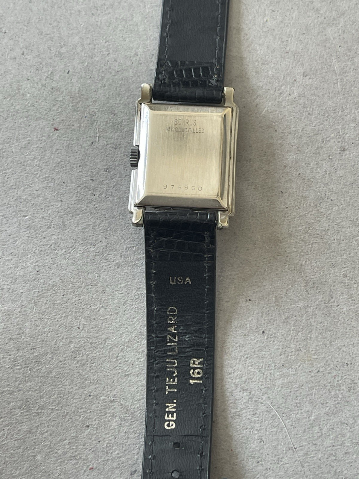 Vintage Benrus 14K Gold Filled Men’s Watch Tank Shock Absorber 1950’s Working