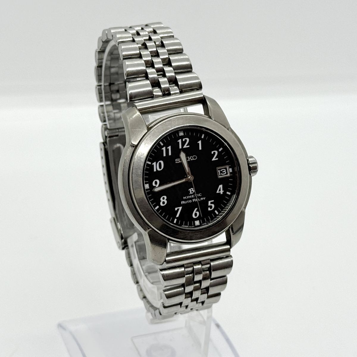 Seiko Brightz Kinetic Auto Relay 5J22-0D40 Titanium Black Dial JDM 39mm