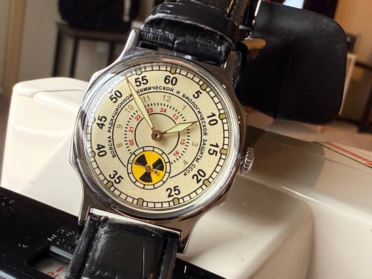 Soviet Mechanical Wrist Watch Pobeda Chernobyl Atomic Radiation USSR original