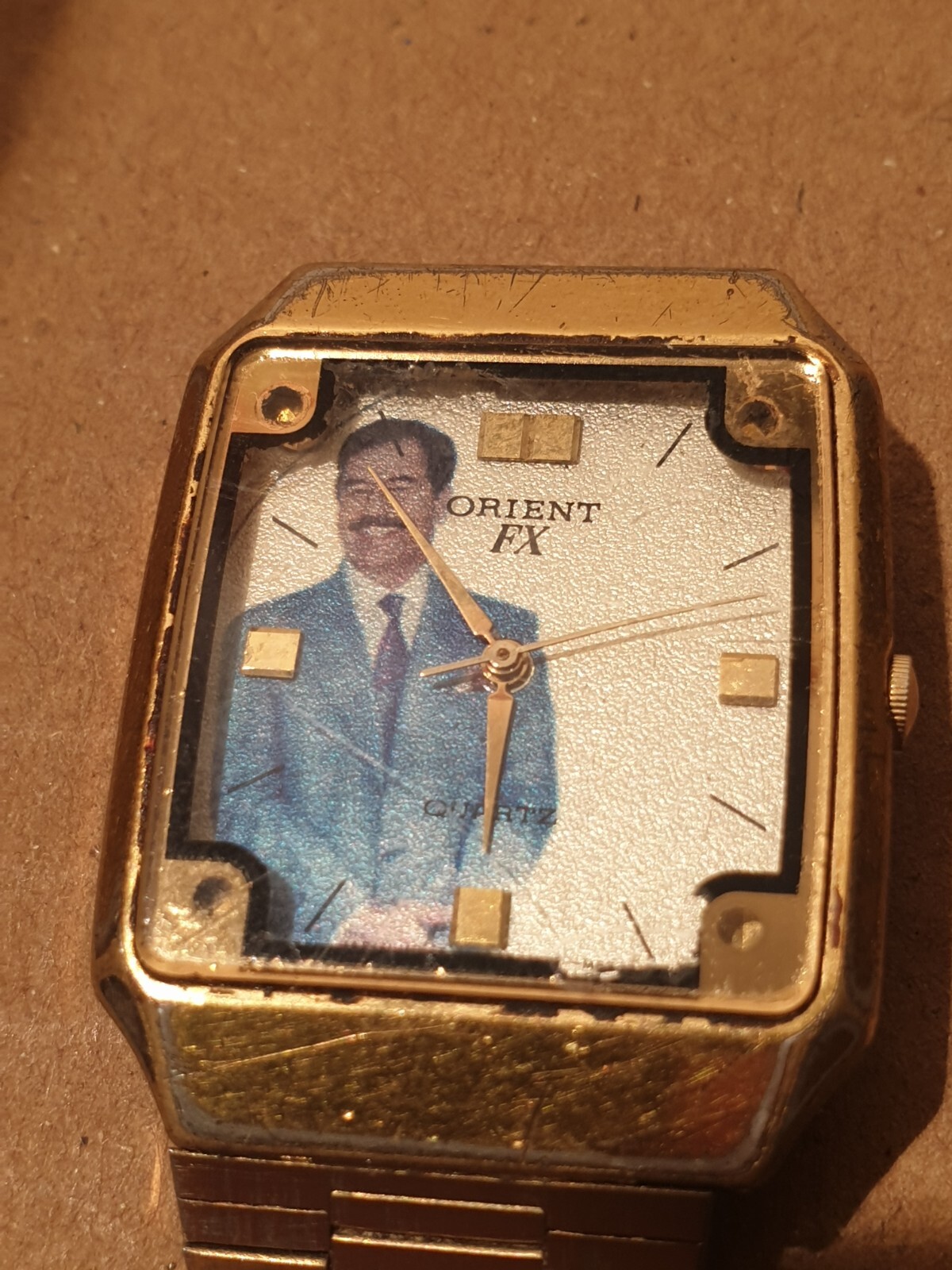 1980’S SADDAM HUSSIEN PRESIDENT WATCH SPECIAL MEMORIAL RARE Orient
