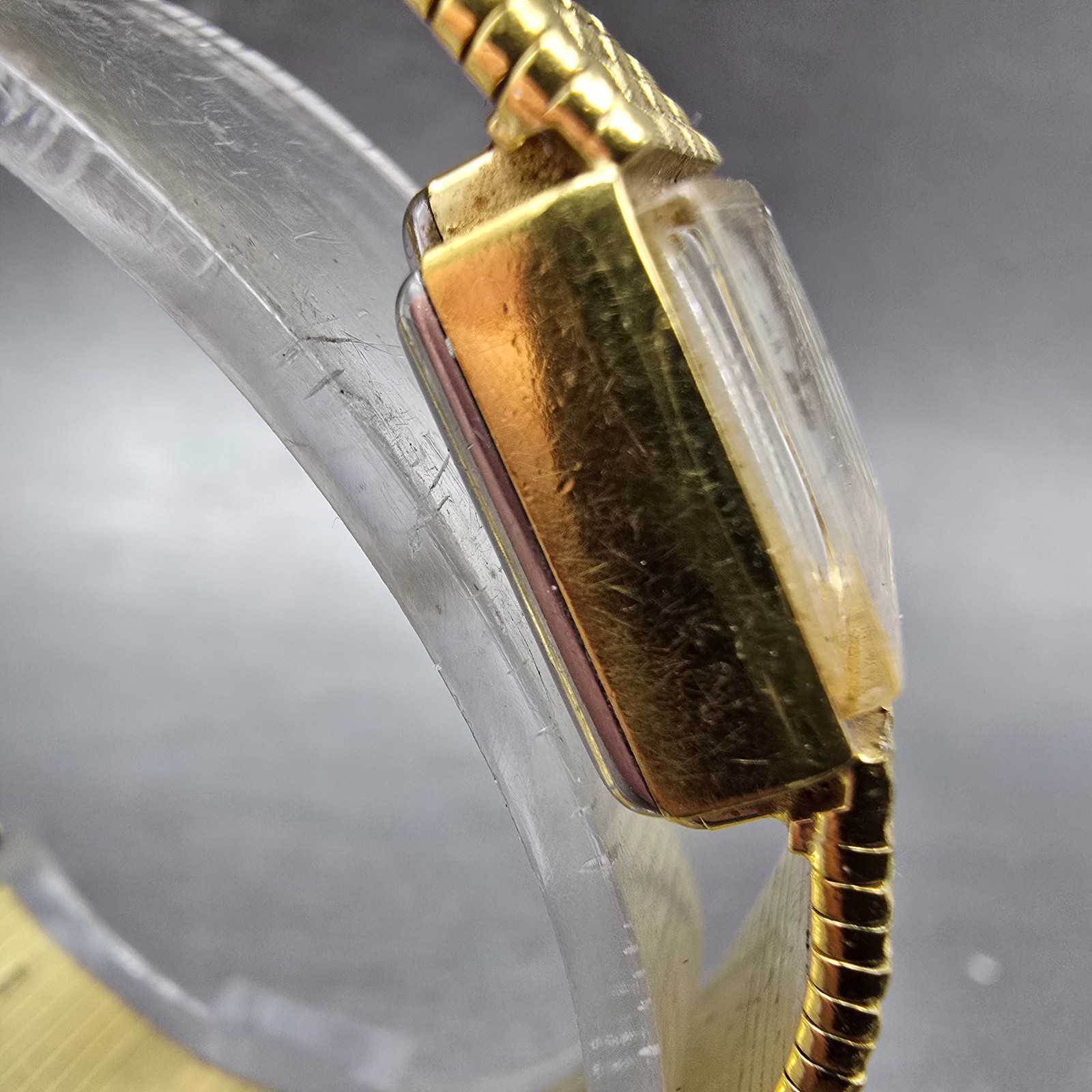 Bucherer Watch Women 16mm Silver Dial Gold Plated Manual Wind Runs Vintage