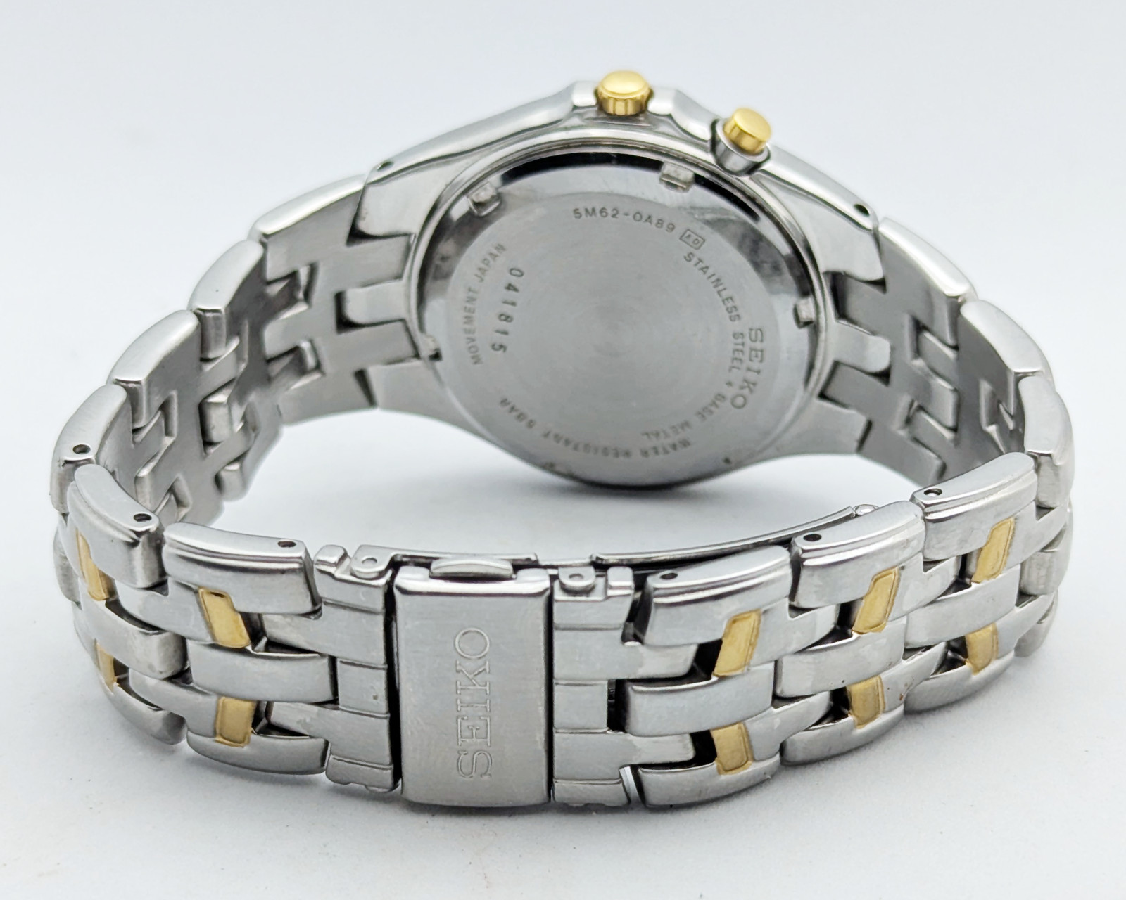 Seiko Kinetic SKA040 5M62-0A89 Two-Tone White Dial | New Capacitor