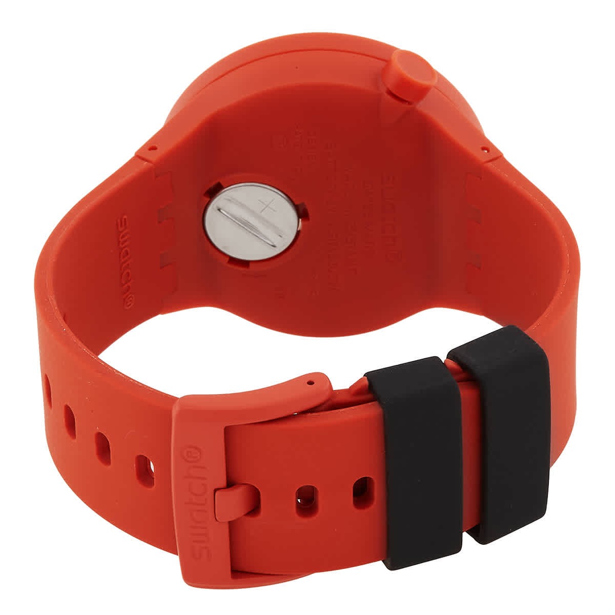 Swatch Monthly Drops Quartz Matte Red Dial Unisex Watch SB01R100
