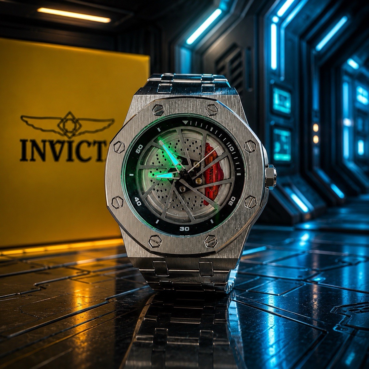 69485 – Invicta Speedway Rim Men’s Watch – 42mm, Steel