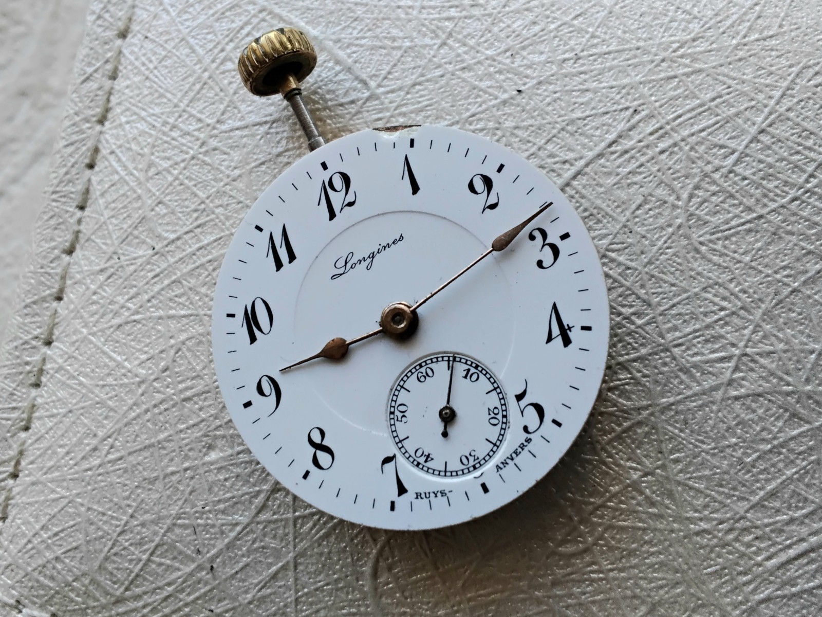 Swiss antique Longines watch movement for parts, cal. 11.87