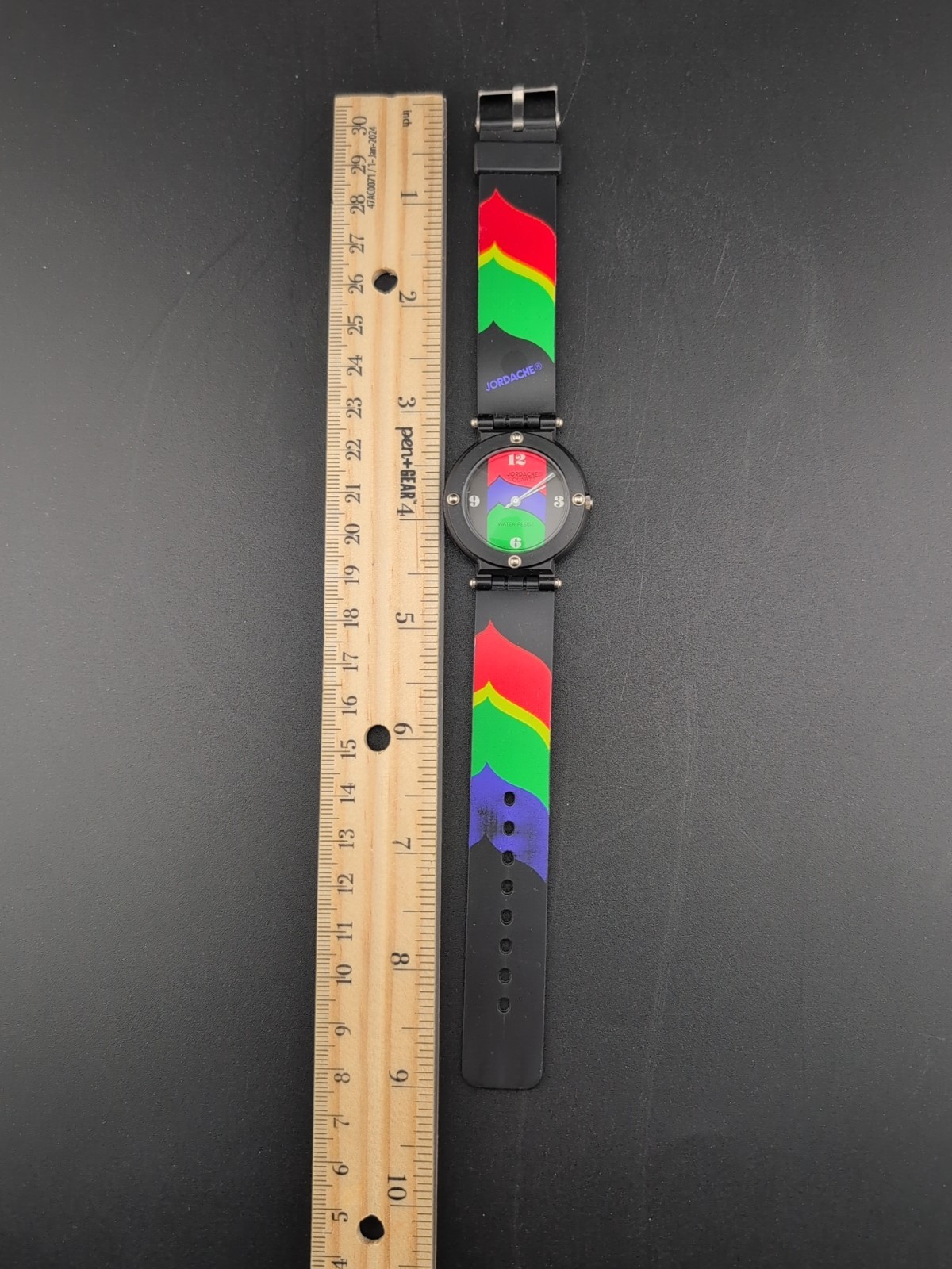 Vtg JORDACHE “Pop Art” Quartz Watch Late 80s Early 90s Japan Movt