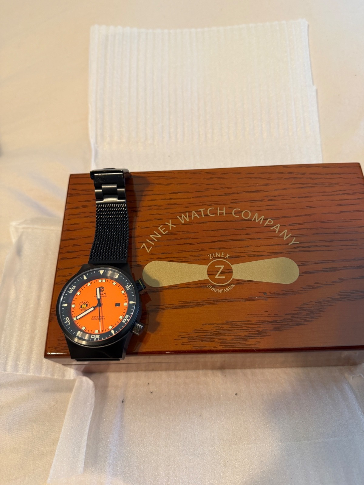ZIXEN DSR1000 HYDROMATIC DEEP SEA RESEARCH 1000M DIVER BLACK PVD 44MM Excellent!