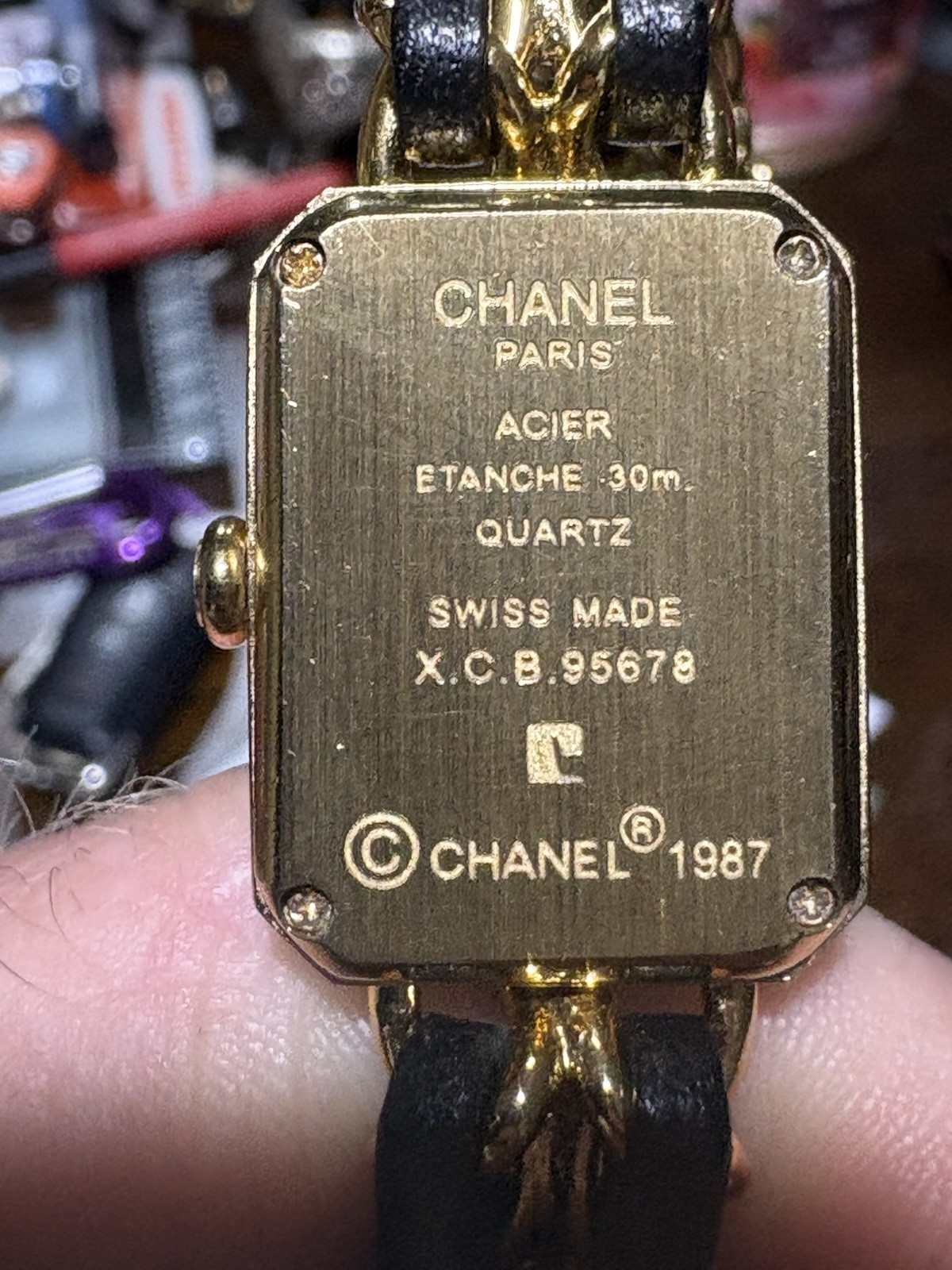 Vintage Chanel Premiere Gold Plated Stainless Steel ACIER Watch Size L H0460