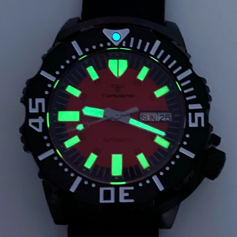 42mm Monster NH36 Automatic movement PVD black Lumious dial Watch For Men