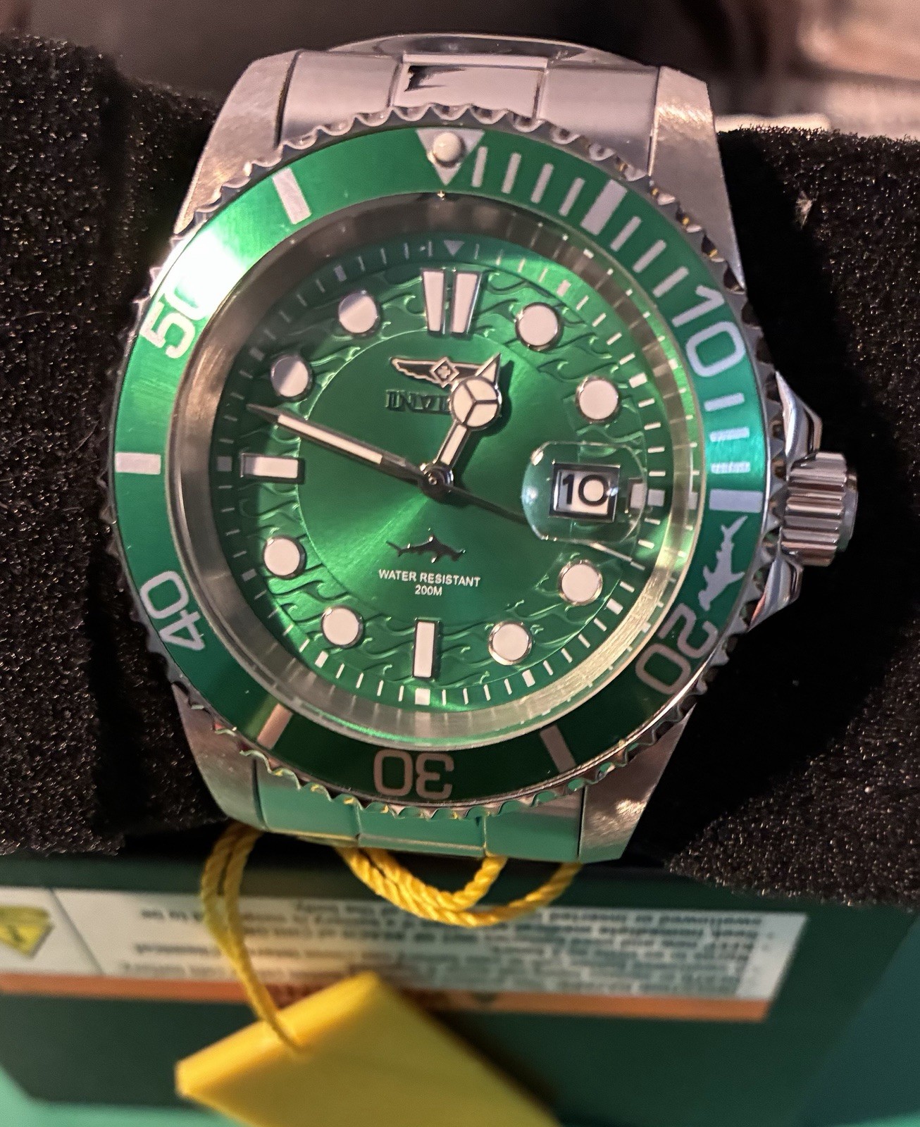 Invicta Pro Diver Men’s Quartz Watch 48mm Green Dial Bracelet 200m Date 50826