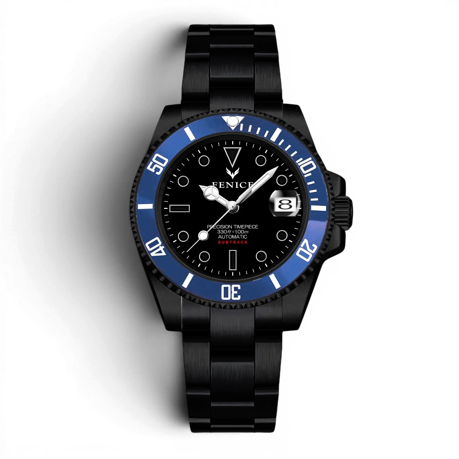Fenice Subtrack Atlantico Noir Automatic Watch Miyota 10ATM 21 Jewels 40mm