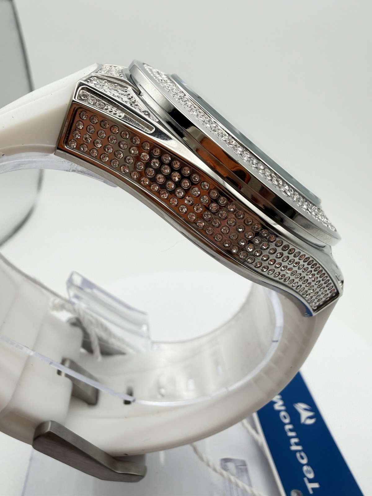 TechnoMarine Cruise Diva Pave Unisex Watch w/ MOP Dial – 45mm, White TM-125031